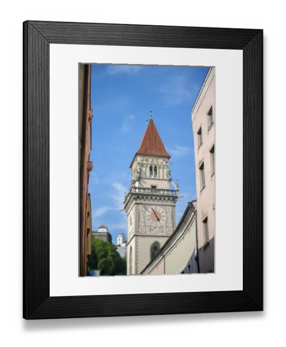 Framed Print : Europe, Germany, Bavaria, Passau, Town Hall, clock tower Framed Print : Europe, Germany, Bavaria, Passau, Town Hall, clock tower