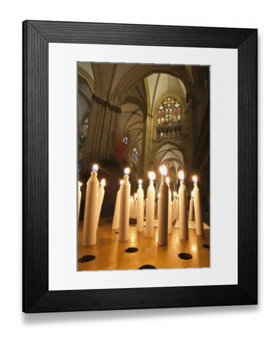 Framed Print : Interior of St. Peters Catherdral in Regensburg, Germany