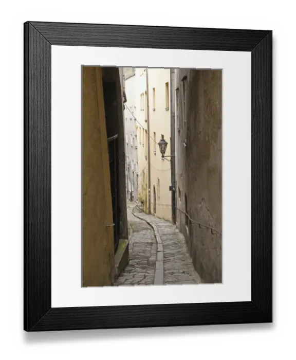 Framed Print : Narrow street in Passau, Germany