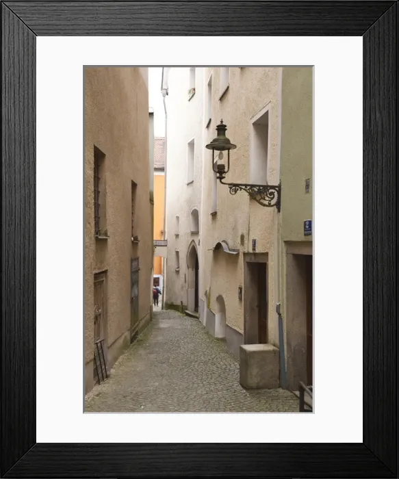 Framed Print : Narrow street in Passau, Germany