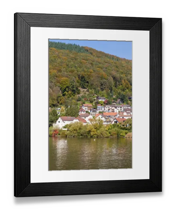Framed Print : Small town on the Neckar River, Germany Framed Print : Small town on the Neckar River, Germany