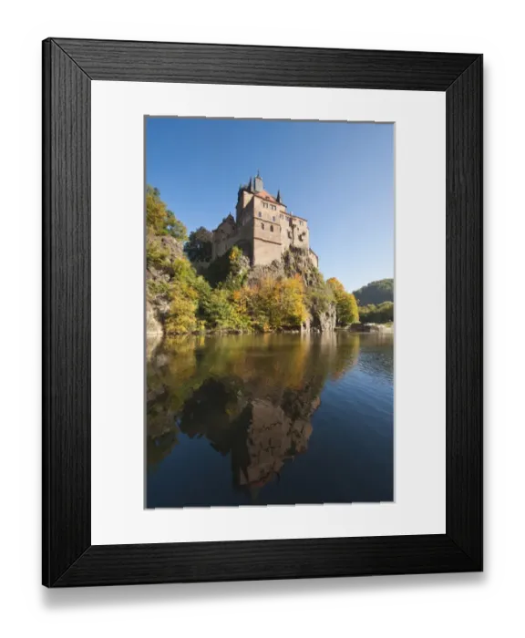 Framed Print : Kriebstein Castle and Zschopau River, Germany