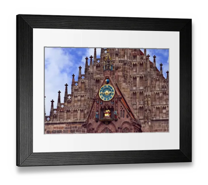 Framed Print : Nuremberg, Germany, Church of Our Lady, Frauenkirche, Market Square (Hauptmarkt)