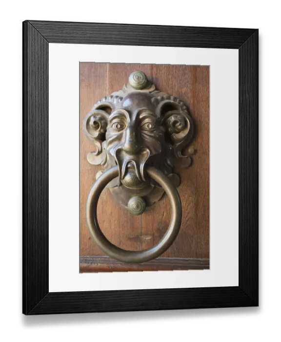 Framed Print : Door knocker at the Neue Residenz (New Palace) in Bamberg, Germany Framed Print : Door knocker at the Neue Residenz (New Palace) in Bamberg, Germany