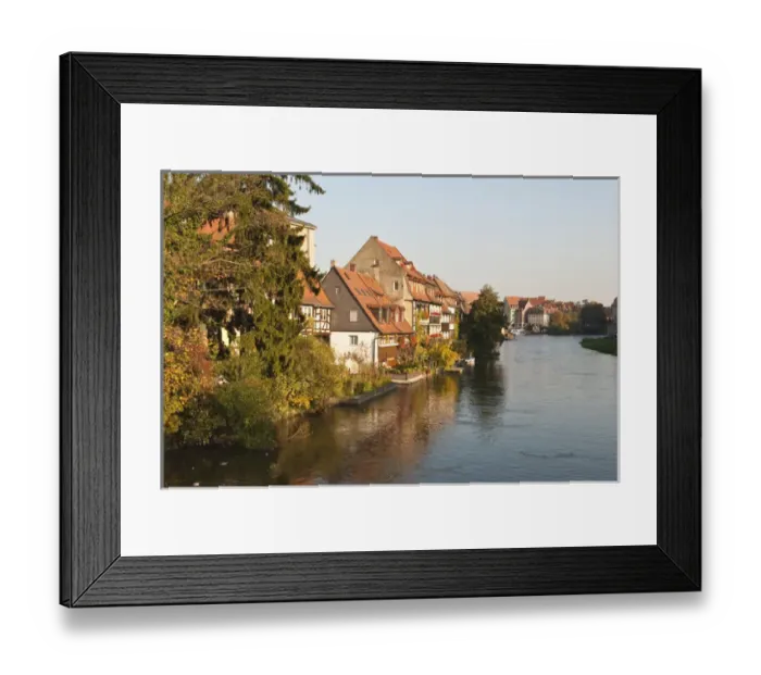 Framed Print : Little Venice (Klein Venedig) and River Regnitz in Bamberg, Germany
