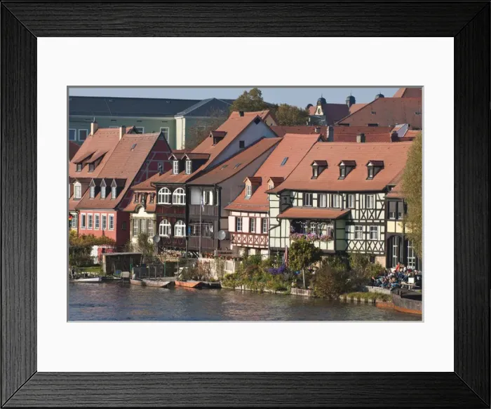 Framed Print : Little Venice (Klein Venedig) and River Regnitz in Bamberg, Germany Framed Print : Little Venice (Klein Venedig) and River Regnitz in Bamberg, Germany