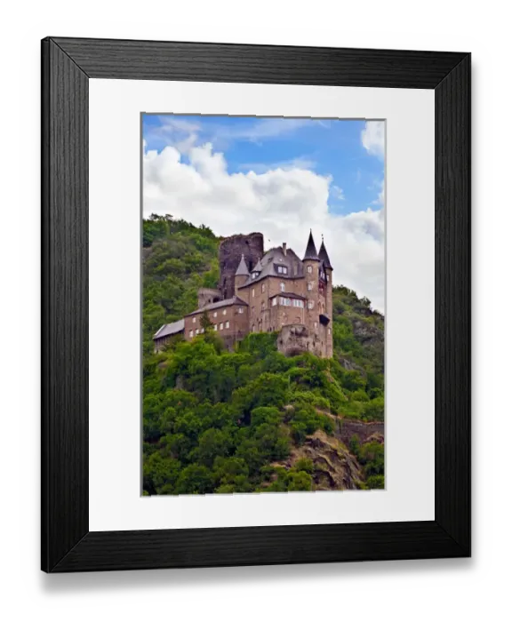 Framed Print : Germany, Sankt Goarshausen, Sankt Goarshausen Castle on the Rhine River, Katz castle Framed Print : Germany, Sankt Goarshausen, Sankt Goarshausen Castle on the Rhine River, Katz castle