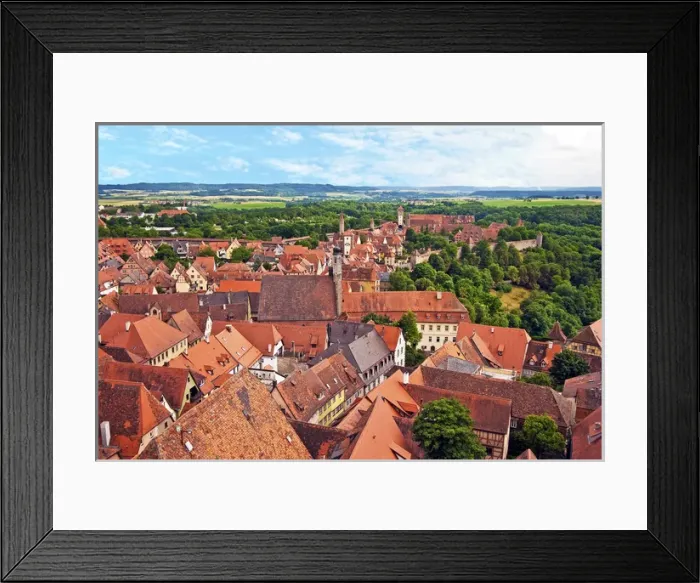 Framed Print : Rothenburg ob der Tauber, Bavaria, Germany, A view over the rooftops of the 13th Framed Print : Rothenburg ob der Tauber, Bavaria, Germany, A view over the rooftops of the 13th