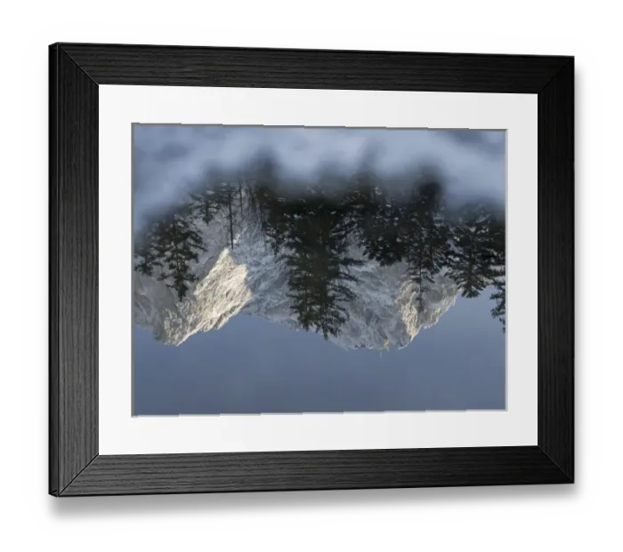 Framed Print : Peak of Zugspitze (2962m), germanys highest mountain, during winter is reflected in lake Eibsee Framed Print : Peak of Zugspitze (2962m), germanys highest mountain, during winter is reflected in lake Eibsee