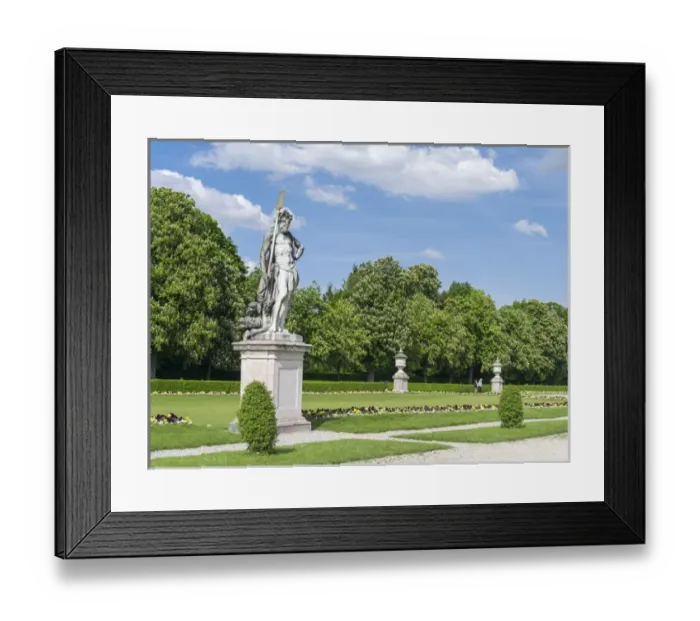 Framed Print : Nymphenburg Palace and Park in Munich. Nymphenburg Palace, with its Park, gardens Framed Print : Nymphenburg Palace and Park in Munich. Nymphenburg Palace, with its Park, gardens