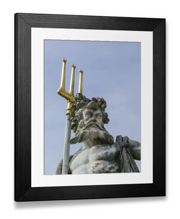 Framed Print : Nymphenburg Palace and Park in Munich. The statue of Pluto with his dogs, created Framed Print : Nymphenburg Palace and Park in Munich. The statue of Pluto with his dogs, created