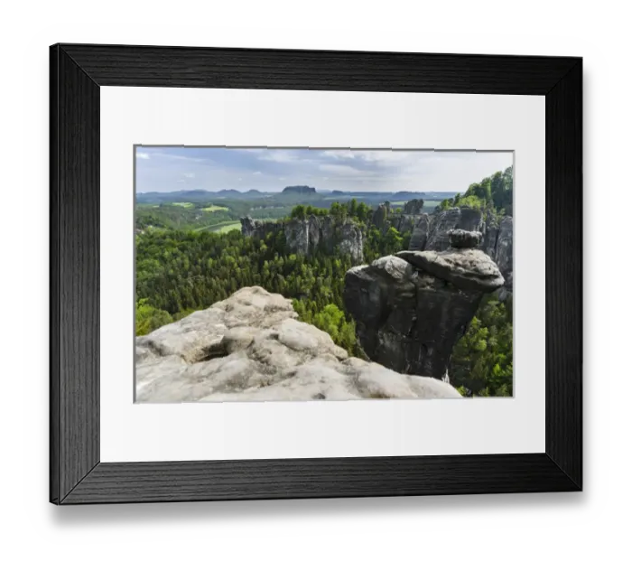 Framed Print : Elbe Sandstone Mountains (Elbsandsteingebirge) in the Saxon Switzerland NP (Saechsische Framed Print : Elbe Sandstone Mountains (Elbsandsteingebirge) in the Saxon Switzerland NP (Saechsische