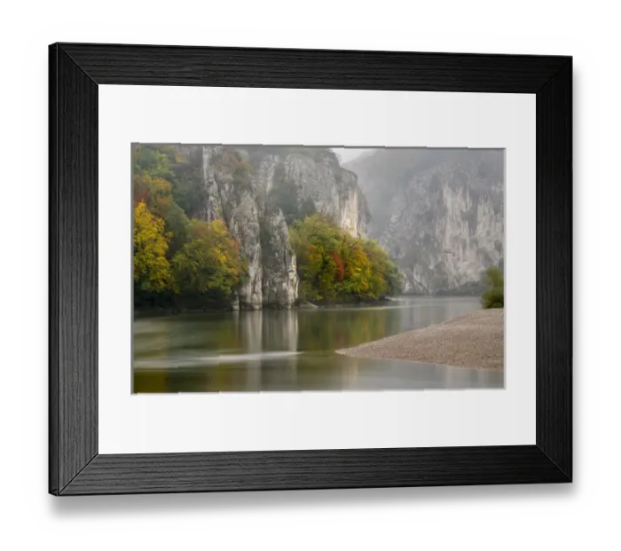 Framed Print : Weltenburger Enge, the Danube Gorge near Kehlheim in Bavaria during fall. Europe