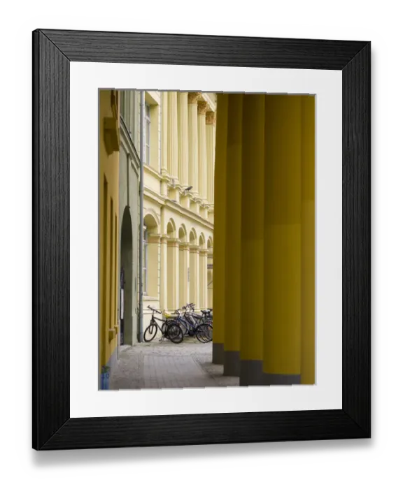 Framed Print : Buildings of the University of Rostock. The hanseatic city of Rostock at the coast