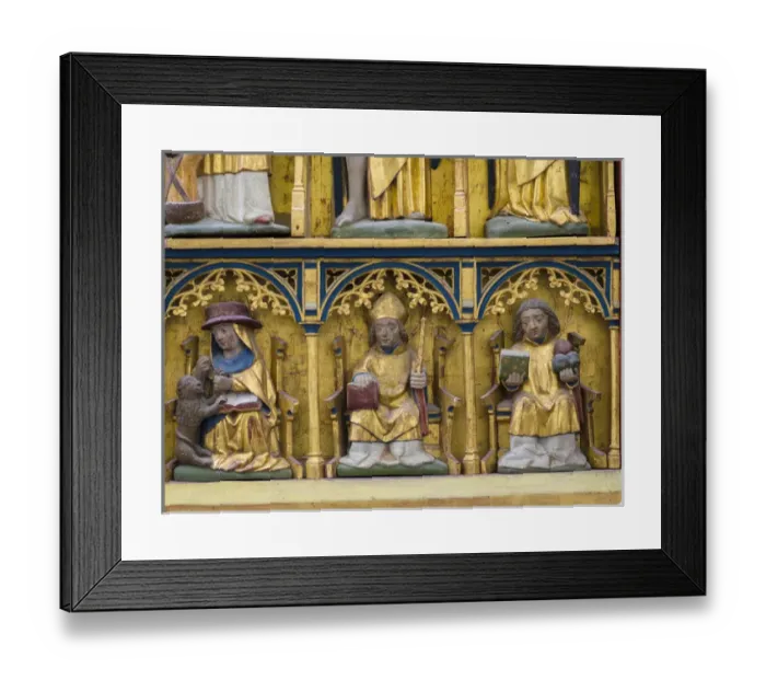 Framed Print : The high altar in the northern aisle. Church Marienkirche, a landmark of Rostock