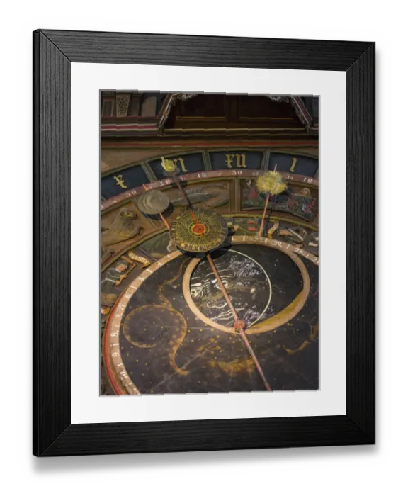 Framed Print : The medieval astronomic clock, the only one of its kind in good working condition Framed Print : The medieval astronomic clock, the only one of its kind in good working condition