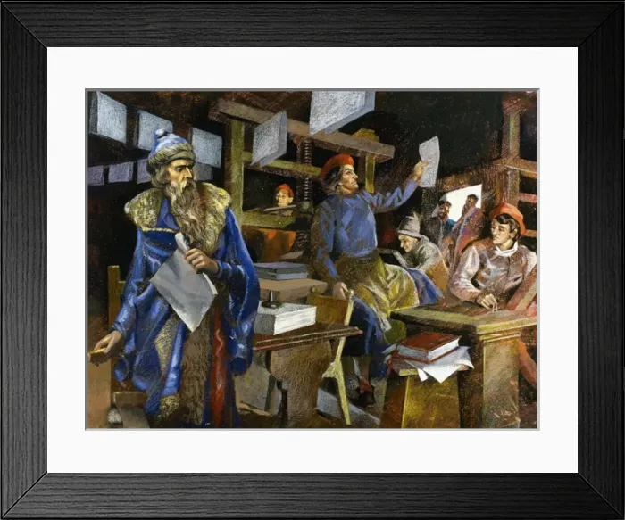 Framed Print : GUTENBERG, Johannes Gensfleisch, called (h. 1397-Mainz Mainz, 1468). German printer
