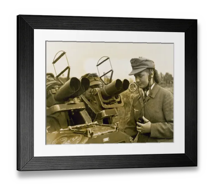 Framed Print : WORLD WAR II. German Army Air Defense. Female member Framed Print : WORLD WAR II. German Army Air Defense. Female member