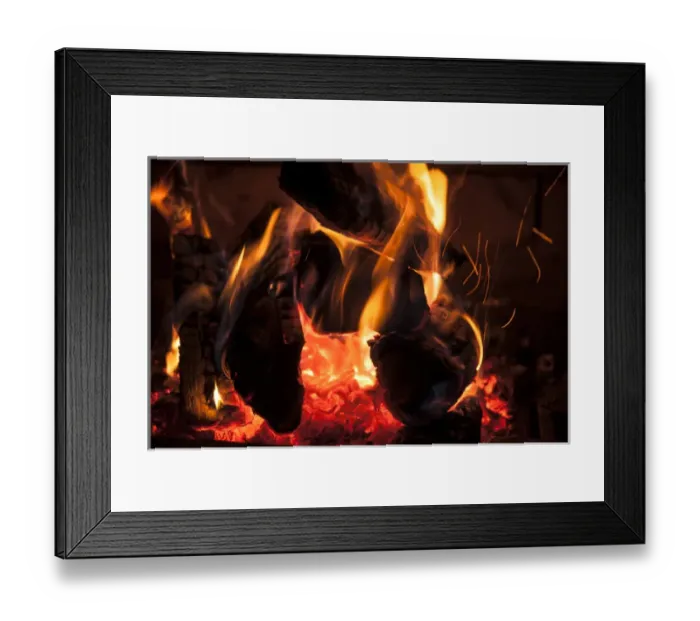 Framed Print : Flames licking wood Framed Print : Flames licking wood