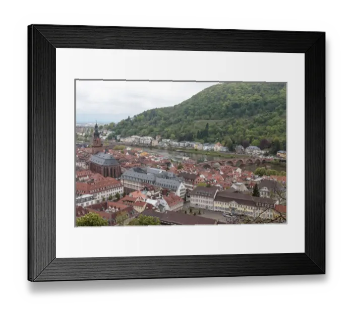 Framed Print : City view from Heidelberg Castle. Heidelberg. Germany Framed Print : City view from Heidelberg Castle. Heidelberg. Germany