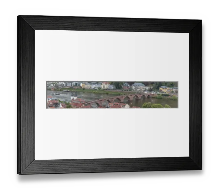 Framed Print : Panorama. City view from Heidelberg Castle. Heidelberg. Germany
