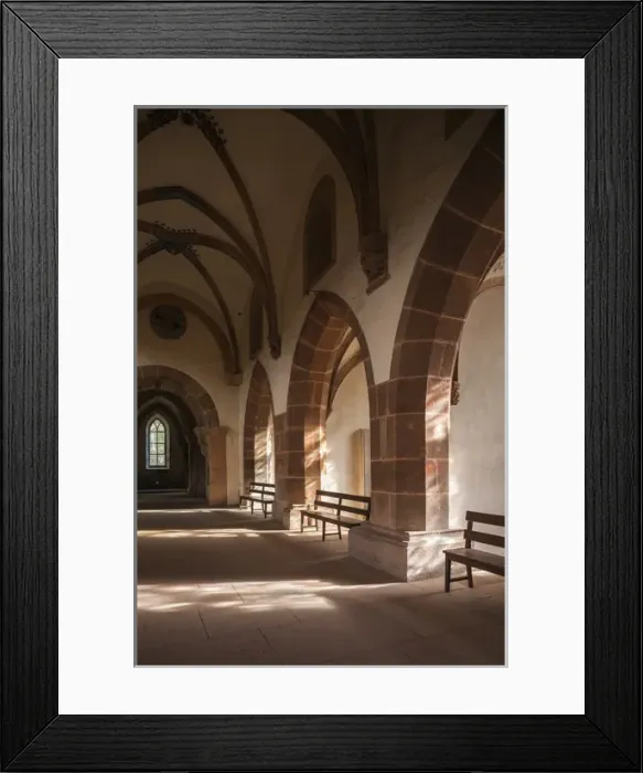 Framed Print : Germany, Baden-Wurttemburg, Maulbronn, Kloster Maulbronn Abbey, cloister