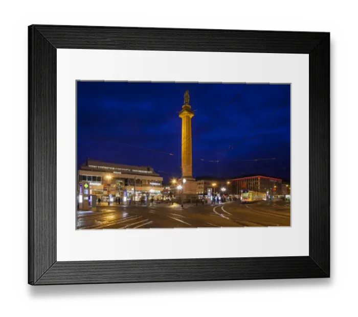 Framed Print : Germany, Hesse, Darmstadt, Marktplatz square, dawn