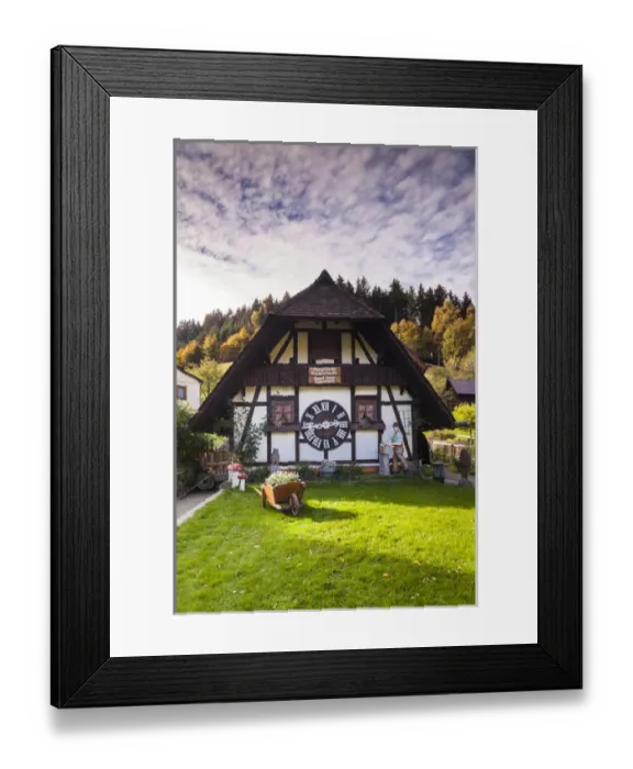 Framed Print : Germany, Baden-Wurttemburg, Black Forest, Schonach, Worlds Oldest Largest Cuckoo Clock Framed Print : Germany, Baden-Wurttemburg, Black Forest, Schonach, Worlds Oldest Largest Cuckoo Clock