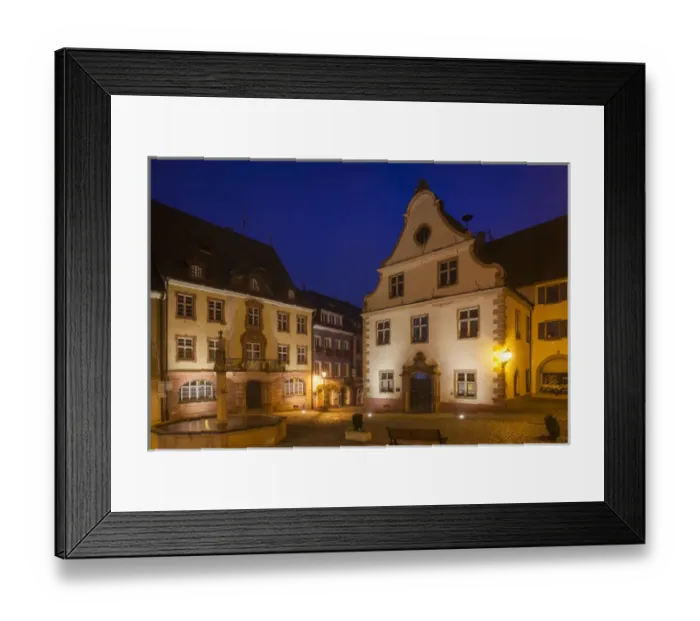 Framed Print : Germany, Baden-Wurttemburg, Kaiserstuhl Area, Endingen, buildings around the Marktplatz
