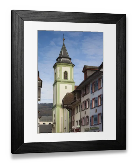 Framed Print : Germany, Baden-Wurttemburg, Black Forest, Waldshut-Tiengen, Waldshut, buildings along Kaiserstrasse Framed Print : Germany, Baden-Wurttemburg, Black Forest, Waldshut-Tiengen, Waldshut, buildings along Kaiserstrasse