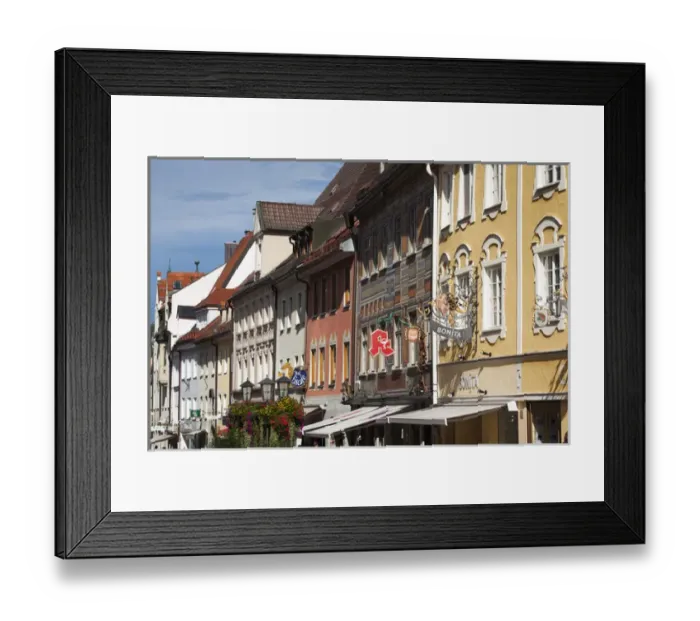 Framed Print : Germany, Bavaria, Fussen, Reichenstrasse, pedestrian street