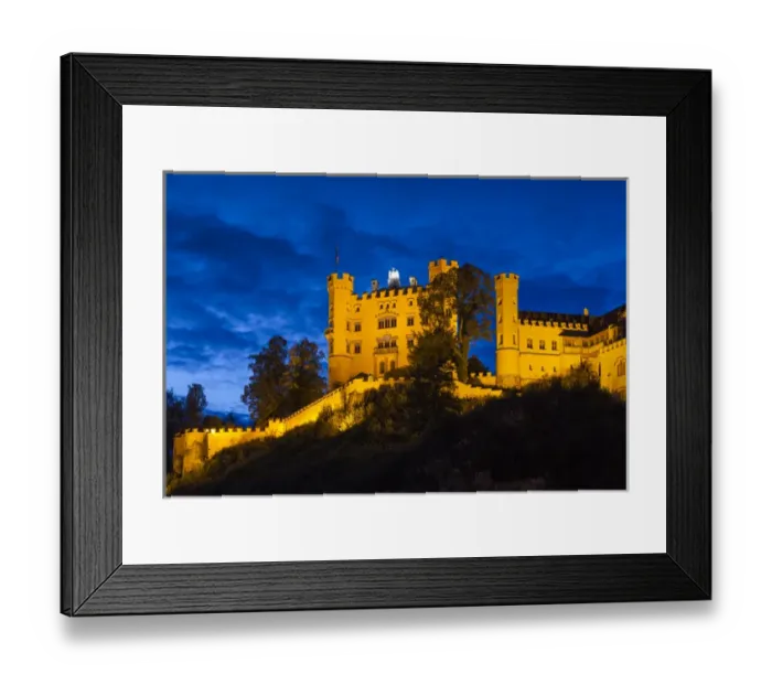 Framed Print : Germany, Bavaria, Hohenschwangau, Schloss Hohenschwangau castle, dawn Framed Print : Germany, Bavaria, Hohenschwangau, Schloss Hohenschwangau castle, dawn