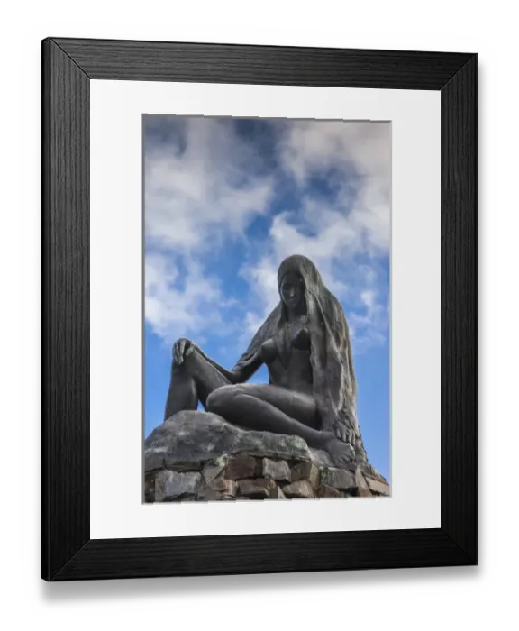 Framed Print : Germany, Rheinland-Pfalz, St. Goarhausen, statue of Die Loreley mermaid on the Rhein Framed Print : Germany, Rheinland-Pfalz, St. Goarhausen, statue of Die Loreley mermaid on the Rhein