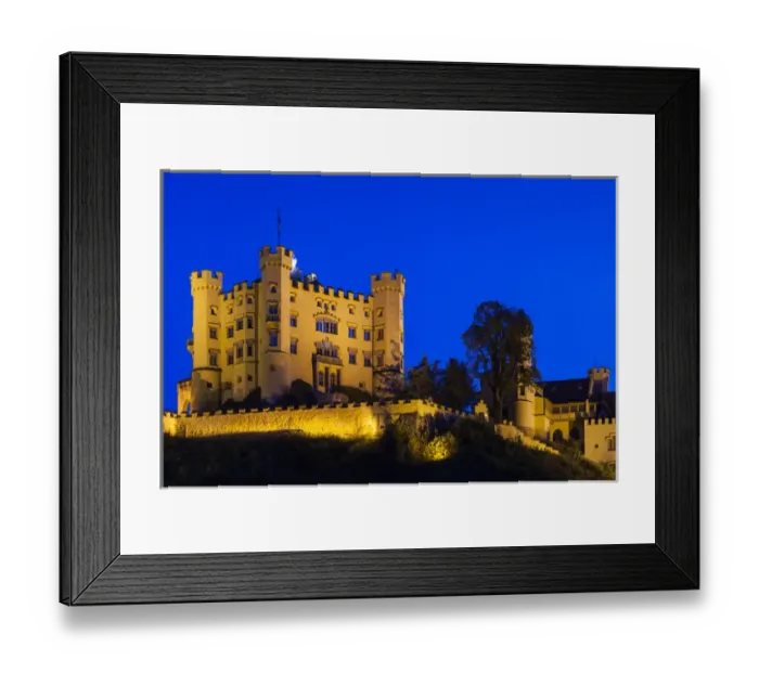 Framed Print : Germany, Bavaria, Hohenschwangau, Schloss Hohenschwangau castle, dawn Framed Print : Germany, Bavaria, Hohenschwangau, Schloss Hohenschwangau castle, dawn