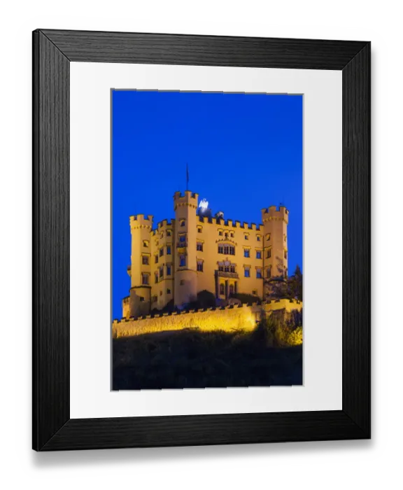 Framed Print : Germany, Bavaria, Hohenschwangau, Schloss Hohenschwangau castle, dawn Framed Print : Germany, Bavaria, Hohenschwangau, Schloss Hohenschwangau castle, dawn