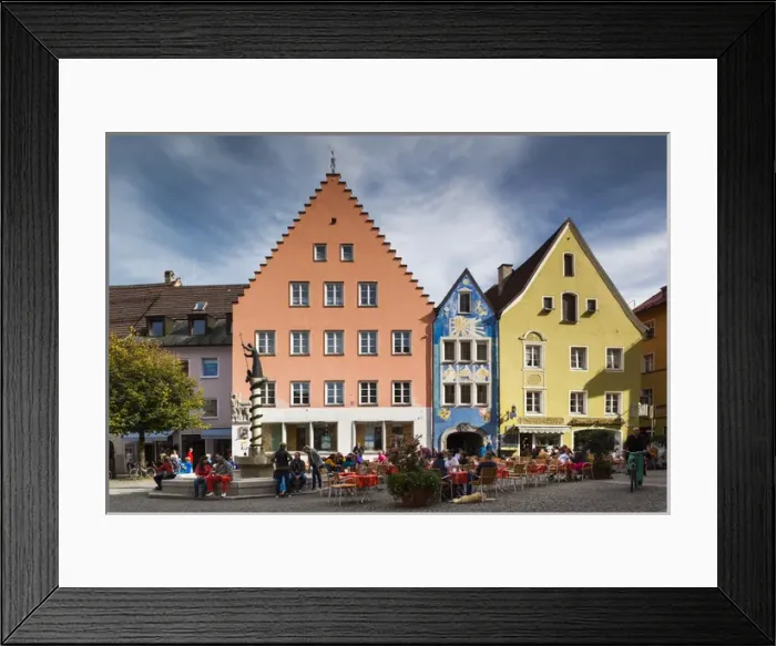 Framed Print : Germany, Bavaria, Fussen, Reichenstrasse, pedestrian street