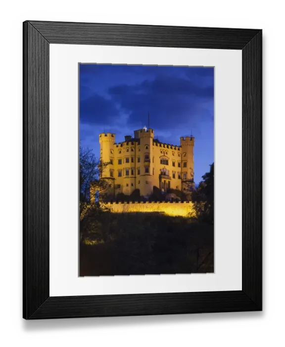 Framed Print : Germany, Bavaria, Hohenschwangau, Schloss Hohenschwangau castle, dawn
