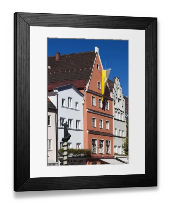 Framed Print : Germany, Bavaria, Fussen, Reichenstrasse, pedestrian street