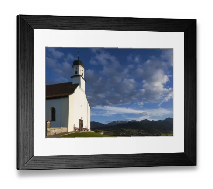 Framed Print : Germany, Bavaria, Berghof, St. Peterkirche chapel