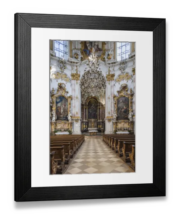 Framed Print : Germany, Bavaria, Ettal, Kloster Ettal monastery, interior