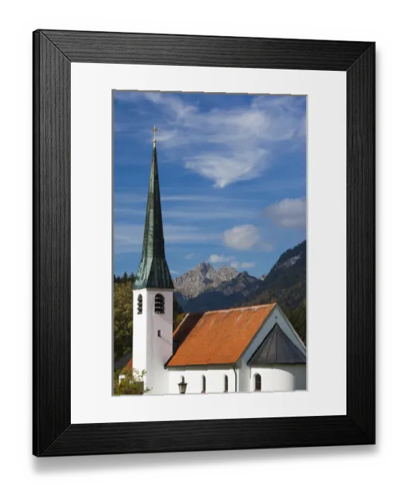 Framed Print : Germany, Bavaria, Graswang, town church