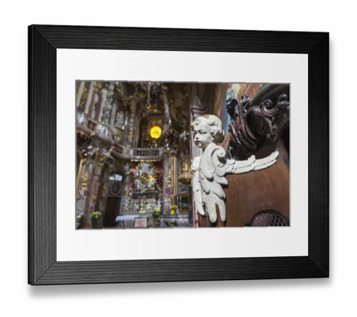 Framed Print : Germany, Bavaria, Munich, Assamkirche, built 1746, late baroque church, interior Framed Print : Germany, Bavaria, Munich, Assamkirche, built 1746, late baroque church, interior