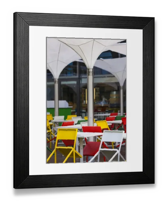 Framed Print : Germany, Bavaria, Munich, shopping district, cafe Framed Print : Germany, Bavaria, Munich, shopping district, cafe