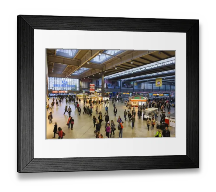 Framed Print : Germany, Bavaria, Munich, Hauptbahnhof, Main Train Station, interior Framed Print : Germany, Bavaria, Munich, Hauptbahnhof, Main Train Station, interior