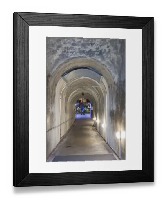 Framed Print : Germany, Bavaria, Obersalzberg, former Nazi air-raid bunker Obersalzberg, bunker interior Framed Print : Germany, Bavaria, Obersalzberg, former Nazi air-raid bunker Obersalzberg, bunker interior