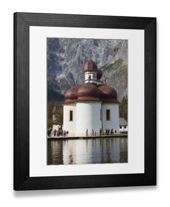 Framed Print : Germany, Bavaria, Konigsee, St. Bartholoma, St. Bartholoma chapel, fall Framed Print : Germany, Bavaria, Konigsee, St. Bartholoma, St. Bartholoma chapel, fall