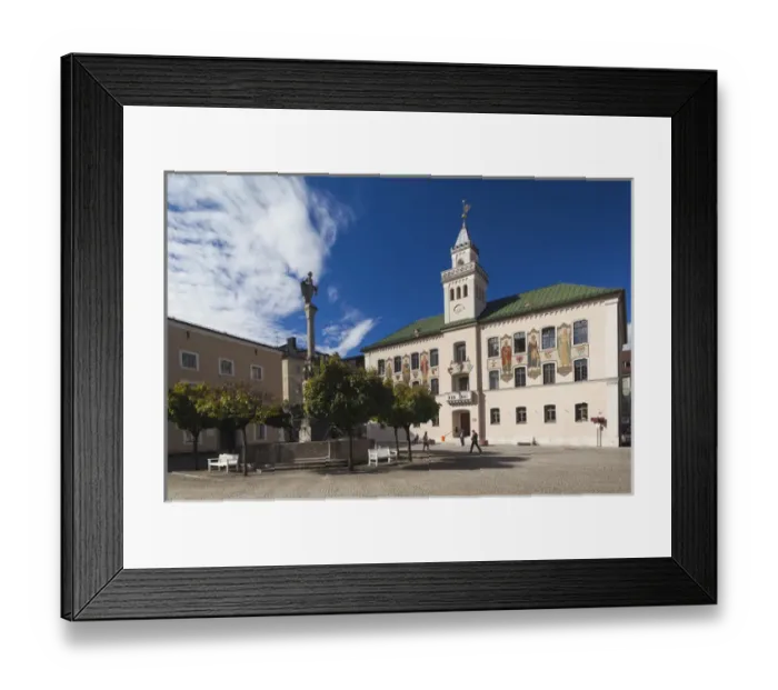 Framed Print : Germany, Bavaria, Bad Reichenhall, town hall