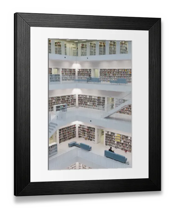 Framed Print : Germany, Baden-Wurttemburg, Stuttgart, Mailander Platz, new Stuttgart city library Framed Print : Germany, Baden-Wurttemburg, Stuttgart, Mailander Platz, new Stuttgart city library