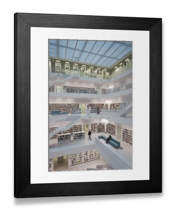 Framed Print : Germany, Baden-Wurttemburg, Stuttgart, Mailander Platz, new Stuttgart city library Framed Print : Germany, Baden-Wurttemburg, Stuttgart, Mailander Platz, new Stuttgart city library
