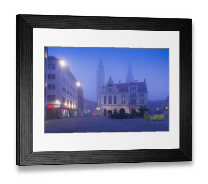 Framed Print : Germany, Bavaria, Ingolstadt, Old Town, Asamkirche Maria de Victoria church, dawn